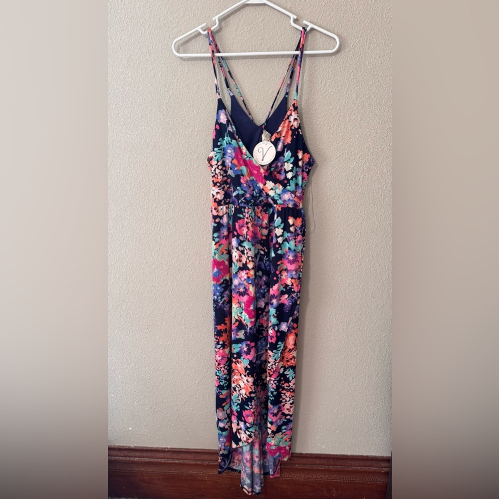 143 Story by Line Up Women’s Navy Floral Maxi Dress